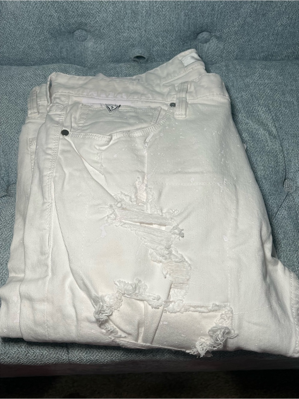 Guess White Slim Tapered Jeans